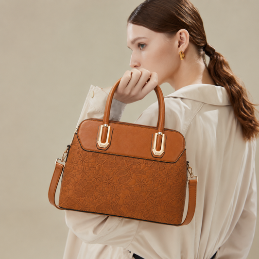 Premium Tan Women Handbag with Adjustable Sling Strap