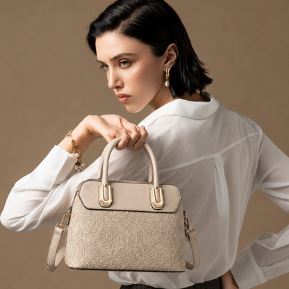 Premium Apricot Women Handbag with Adjustable Sling Strap
