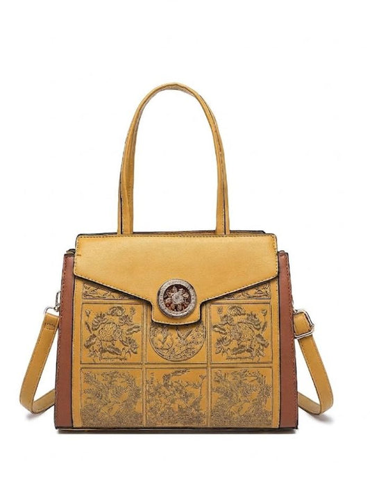 Premium Mustard Women Handbag with Adjustable Sling Strap