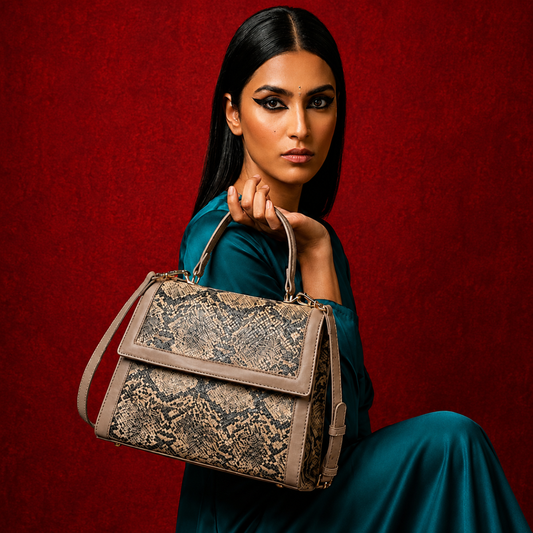 Premium Dark khaki Women Handbag with Adjustable Sling Strap