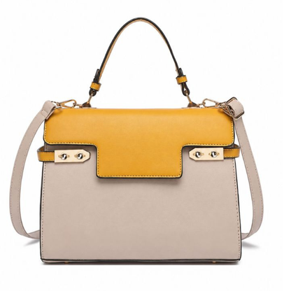 Premium Yellow Women Handbag with Adjustable Sling Strap