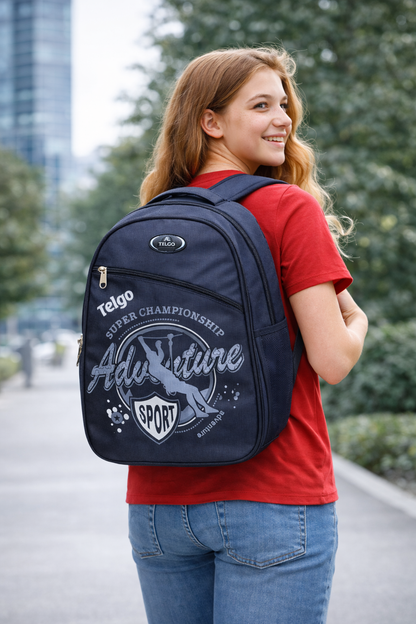 Telgo Adventure Black Sport Backpack for Boys & Girls