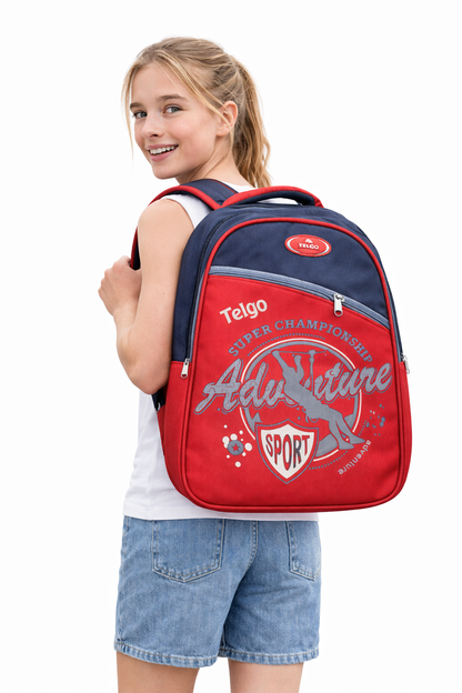 Telgo Adventure Red Sport Backpack for Boys & Girls