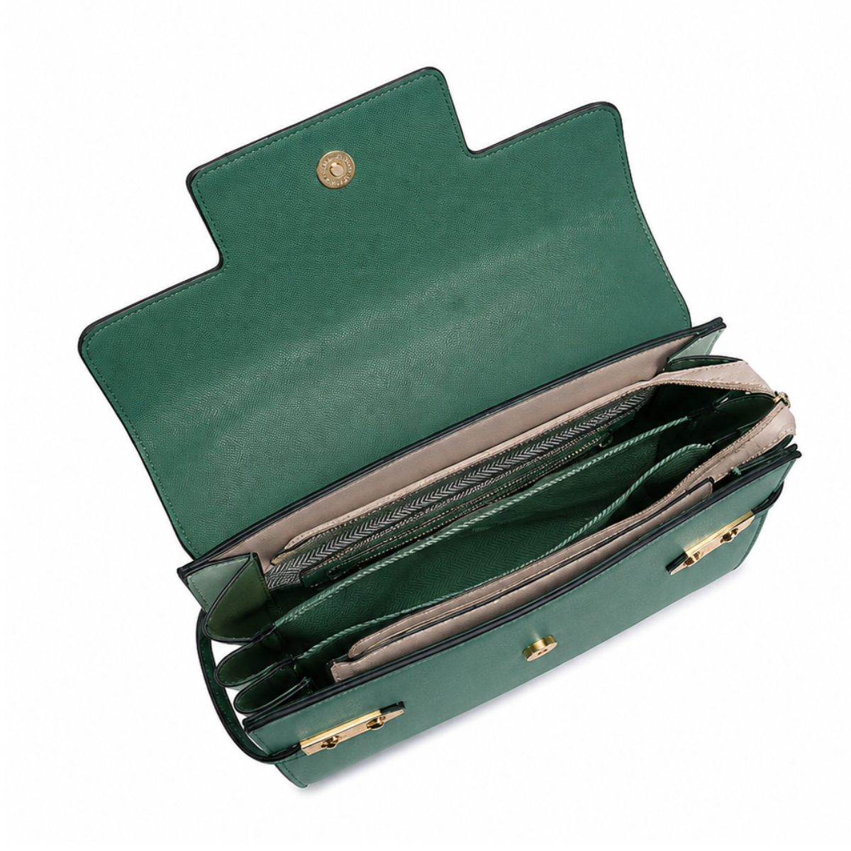 Premium Green Women Handbag with Adjustable Sling Strap