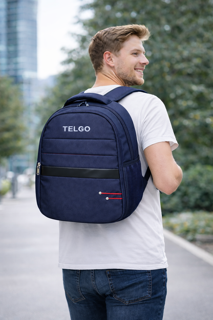 Telgo Stylish Navy Blue Backpack for Men & Women