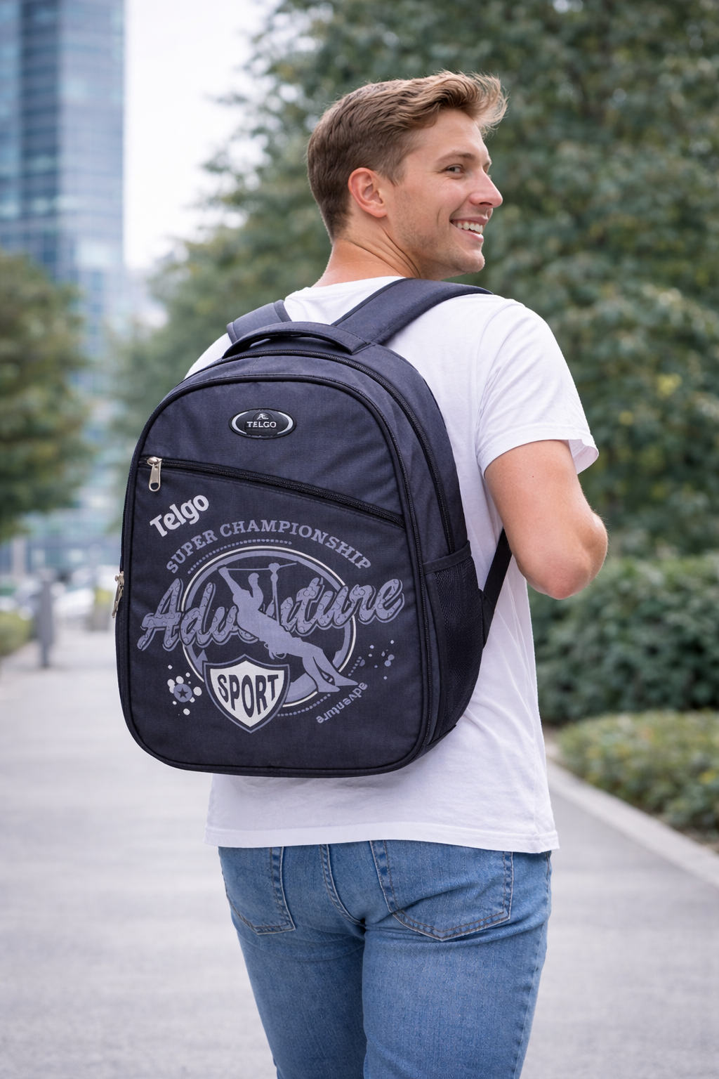 Telgo Adventure Black Sport Backpack for Boys & Girls