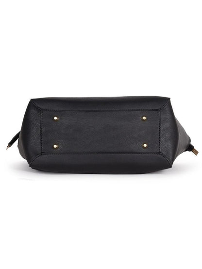 Luxury Structured Black Satchel Handbag for Women