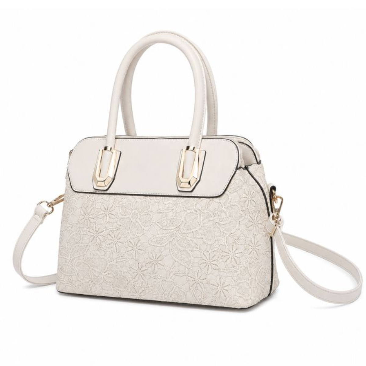 Premium Off White Women Handbag with Adjustable Sling Strap
