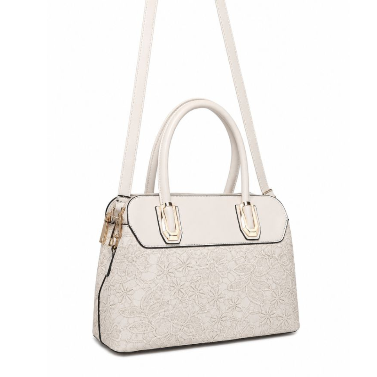 Premium Off White Women Handbag with Adjustable Sling Strap