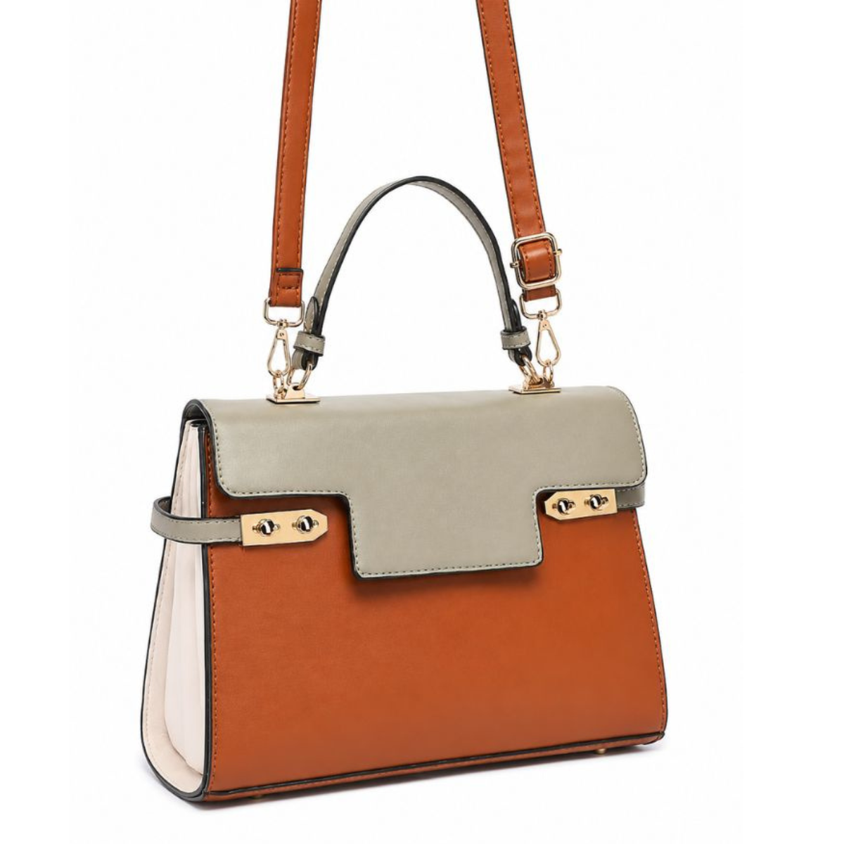 Premium Brown Women Handbag with Adjustable Sling Strap