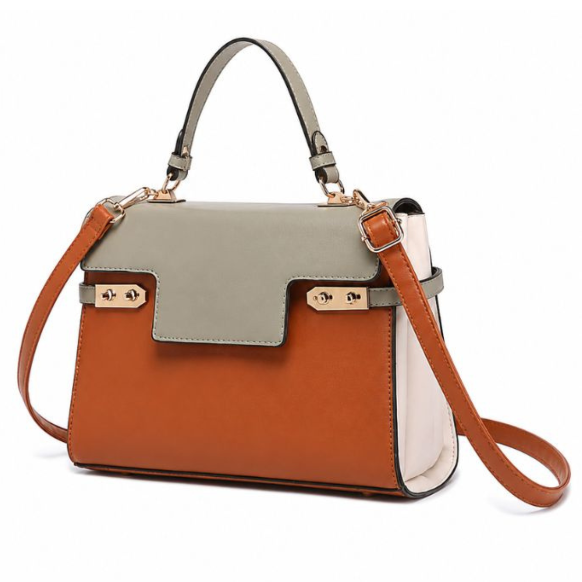 Premium Brown Women Handbag with Adjustable Sling Strap