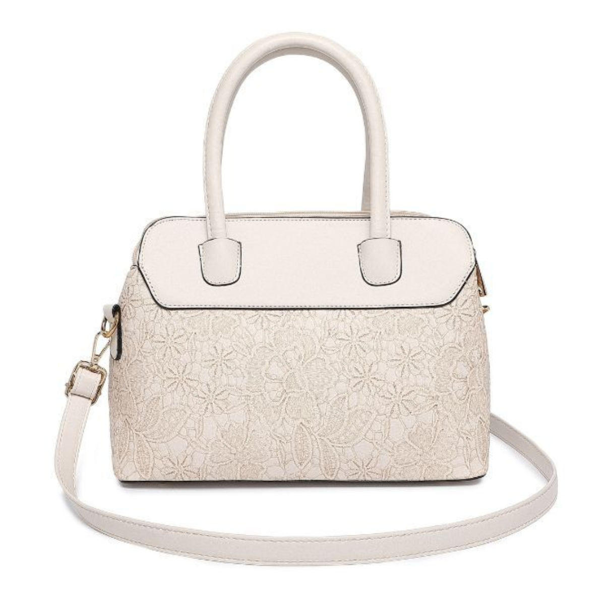 Premium Off White Women Handbag with Adjustable Sling Strap