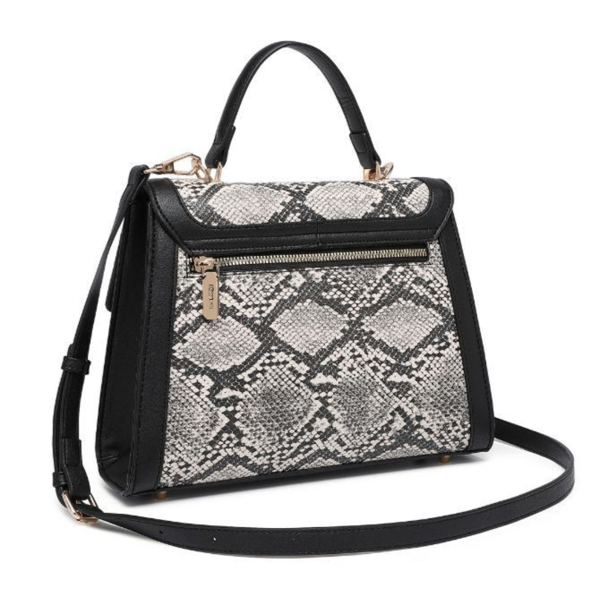 Premium Black Women Handbag with Adjustable Sling Strap