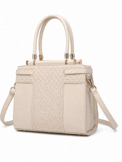 Premium Beige Women Handbag with Adjustable Sling Strap