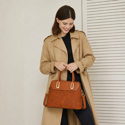 Premium Tan Women Handbag with Adjustable Sling Strap