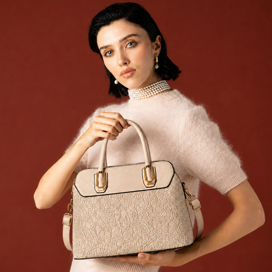 Premium Apricot Women Handbag with Adjustable Sling Strap